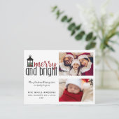 Vroege en heldere 2-fotoserie Kaart voor kerstmis (Staand voorkant)