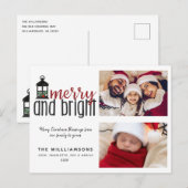 Vroege en heldere 2-fotoserie Kaart voor kerstmis (Voorkant / Achterkant)