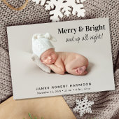 Vroege en heldere 5-fotokerstgeboorte aankondiging