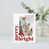 Vroege en heldere, eenvoudige foto met kerstmis briefkaart (Staand voorkant)