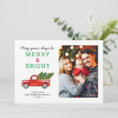 Vroege en heldere, eenvoudige kerstritssluiting feestdagenkaart (Staand voorkant)