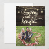 Vroege en heldere familiefoto-kerstkaart kaart (Voorkant / Achterkant)