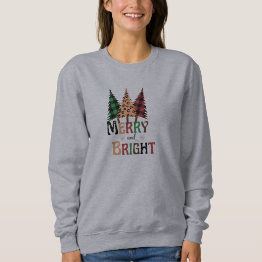 Vroege en heldere Feestdagen kerstbomen Sweat Trui (Voorkant)