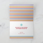 Vroege en heldere feeststapes met kerstmis afgewer feestdagen kaart (Binnen)