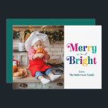 Vroege en heldere foto-kerstfeestkaart feestdagenkaart<br><div class="desc">Ik wens uw vrienden en familie een vrolijk en helder vakantieseizoen met deze kleurrijke fotokaart. Pas het met uw foto aan.</div>