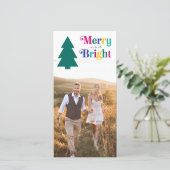 Vroege en heldere foto-kerstfeestkaart feestdagenkaart (Staand voorkant)