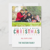 Vroege en heldere foto-kerstkaart kaart (Achterkant)