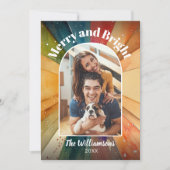 Vroege en heldere foto's met moderne Waterverf ker Feestdagenkaart (Voorkant)