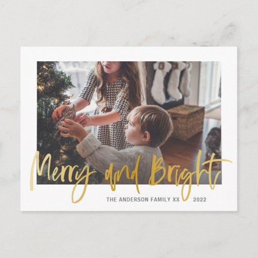 Vroege en heldere gouden ritten voor kerstfoto's briefkaart (Voorkant)