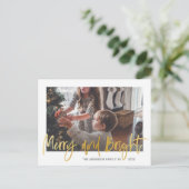 Vroege en heldere gouden ritten voor kerstfoto's briefkaart (Staand voorkant)