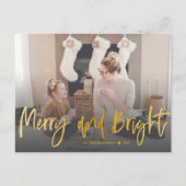 Vroege en heldere gouden ritten voor kerstfoto's briefkaart (Voorkant)