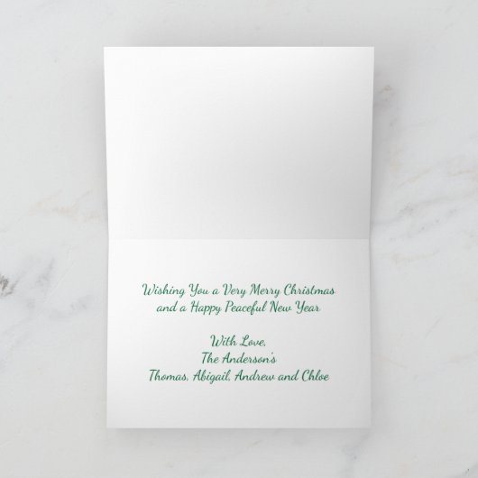 Vroege en heldere, groene feestdag kaart (Binnen)