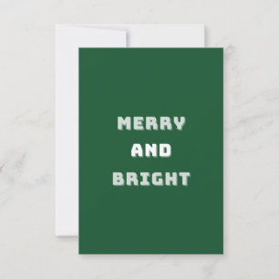 Vroege en heldere, groene kerstkunst, feestdag bedankkaart