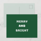 Vroege en heldere, groene kerstkunst, feestdag briefkaart (Voorkant / Achterkant)