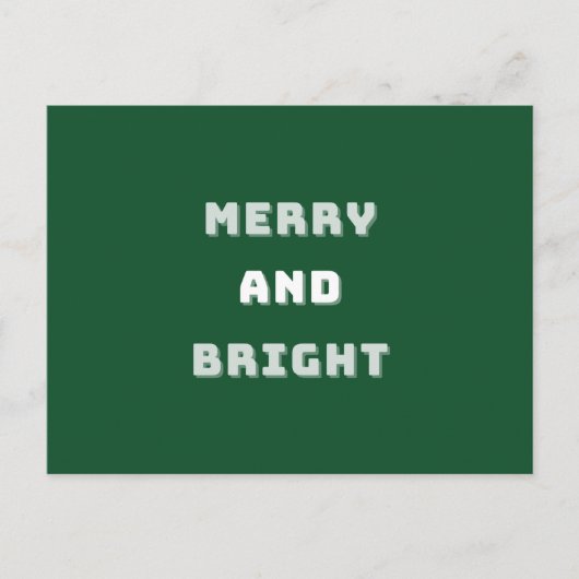 Vroege en heldere, groene kerstkunst, feestdag briefkaart (Voorkant)
