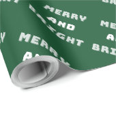 Vroege en heldere, groene kerstkunst, feestdag cadeaupapier (Rol Hoek)