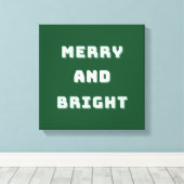 Vroege en heldere, groene kerstkunst, feestdag canvas afdruk (Insitu (Houten vloer))