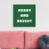 Vroege en heldere, groene kerstkunst, feestdag canvas afdruk (Insitu (Woonkamer))