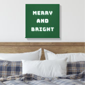 Vroege en heldere, groene kerstkunst, feestdag canvas afdruk (Insitu (Slaapkamer))