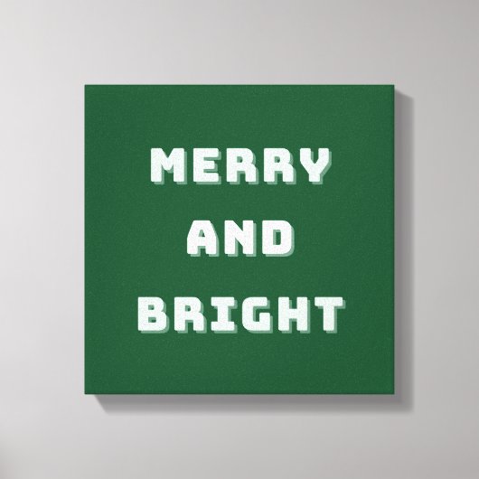 Vroege en heldere, groene kerstkunst, feestdag canvas afdruk (Voorkant)