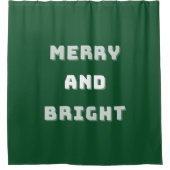Vroege en heldere, groene kerstkunst, feestdag douchegordijn (Voorkant)
