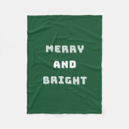 Vroege en heldere, groene kerstkunst, feestdag fleece deken (Voorkant)