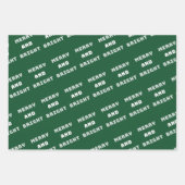 Vroege en heldere, groene kerstkunst, feestdag inpakpapier vel (Voorkant 3)