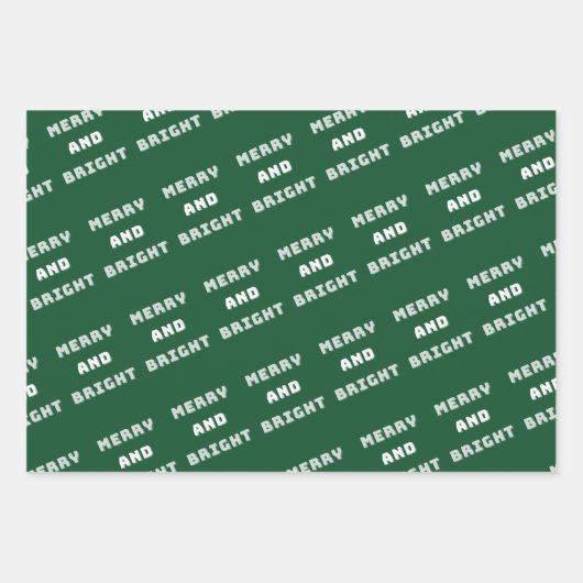 Vroege en heldere, groene kerstkunst, feestdag inpakpapier vel (Voorkant)