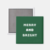 Vroege en heldere, groene kerstkunst, feestdag magneet (Voorkant / Achterkant)