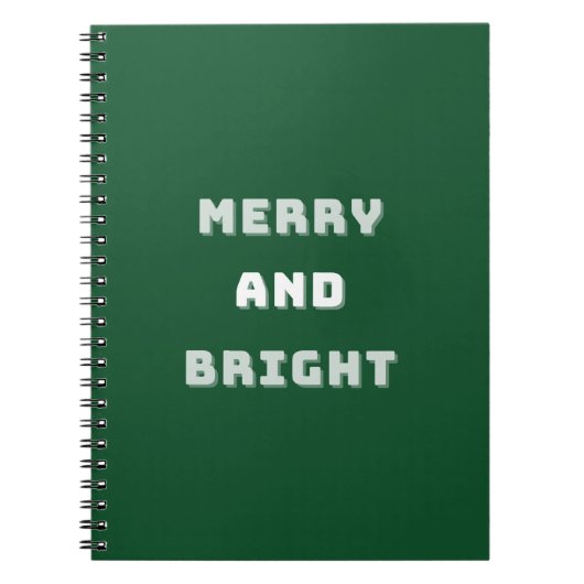 Vroege en heldere, groene kerstkunst, feestdag notitieboek (Voorkant)
