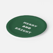 Vroege en heldere, groene kerstkunst, feestdag papieren bordje (Gekanteld)