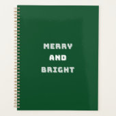 Vroege en heldere, groene kerstkunst, feestdag planner (Voorkant)