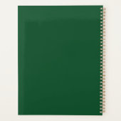 Vroege en heldere, groene kerstkunst, feestdag planner (Achterkant)