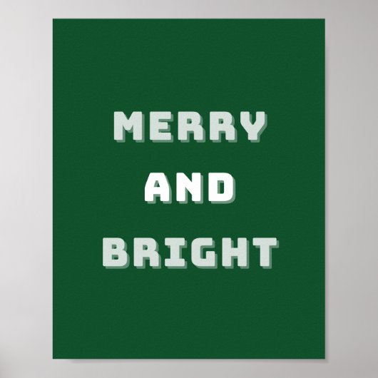 Vroege en heldere, groene kerstkunst, feestdag poster (Voorkant)