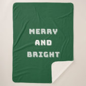 Vroege en heldere, groene kerstkunst, feestdag sherpa deken (Voorkant)