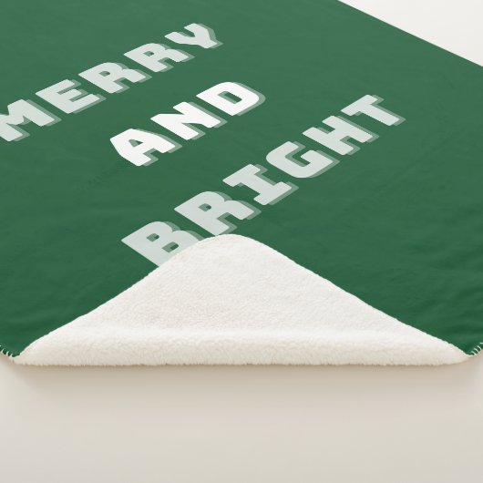 Vroege en heldere, groene kerstkunst, feestdag sherpa deken (3/4)