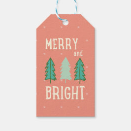 Vroege en heldere kerstbomen Label Cadeaulabel