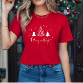 Vroege en heldere kerstbomen t-shirt