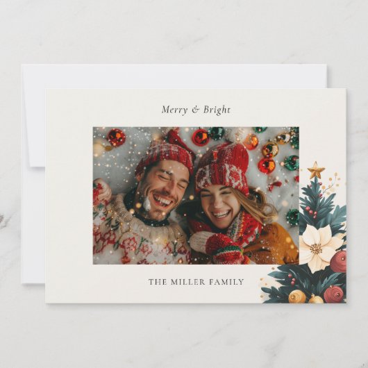 Vroege en heldere kerstboom feestdagenkaart (Voorkant)