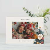 Vroege en heldere kerstboom feestdagenkaart (Staand voorkant)