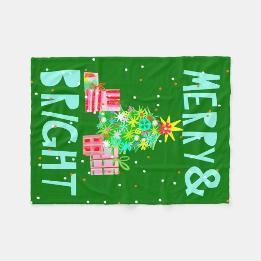 Vroege en heldere kerstboom fleece deken (Voorkant (Horizontaal))