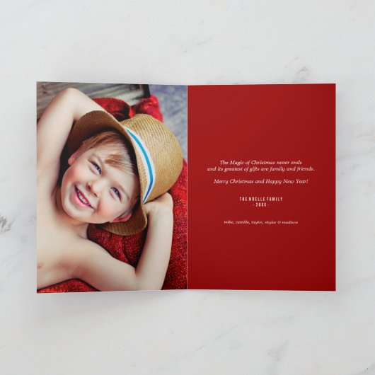 Vroege en heldere kerstboom met Kinderen Cartoon Feestdagen Kaart (Binnen)