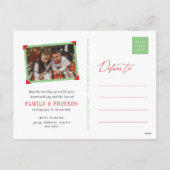 Vroege en heldere kerstboom met Kinderen Cartoon Feestdagenkaart (Achterkant)