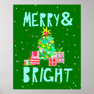 Vroege en heldere kerstboom poster