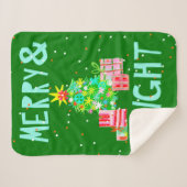 Vroege en heldere kerstboom sherpa deken (Voorkant (horizontaal))