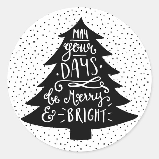 Vroege en heldere kerstboom | Vakantiegeld Sticker (Voorkant)