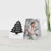 Vroege en heldere kerstboom | Vakantieknopkaart Feestdagen Kaart (Voorkant)