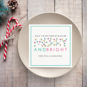 Vroege en heldere kerstboomverlichting servetten