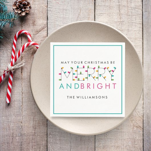 Vroege en heldere kerstboomverlichting servetten