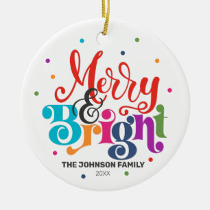 Vroege en heldere kerstfamilie Foto Modern Ornam Keramisch Ornament